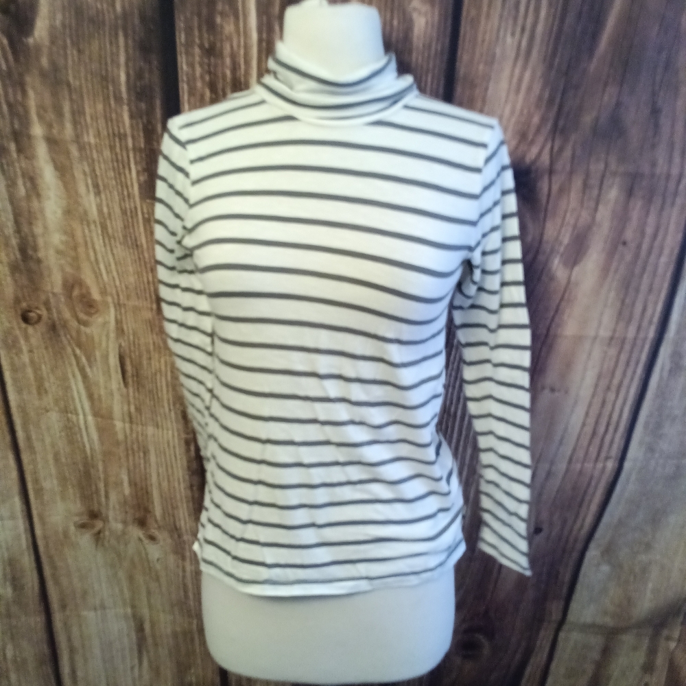 Madewell Whisper Turtleneck Size XXS Esme Stripe - Picture 3 of 9